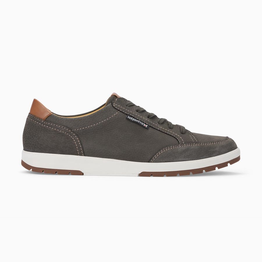 Mephisto LUDO Nubuck Férfi Oxford Cipő - Mélyszürke, HU-77050